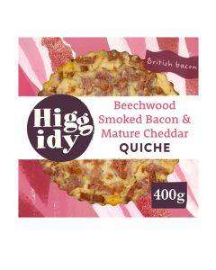 Higgidy - Smoked Bacon & Mature Cheddar Quiche  - 6 x 400g (Min 5 DSL)