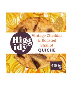 Higgidy - Cheddar & Roasted Shallot Quiche  - 4 x 400g (Min 5 DSL)