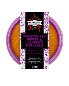 Orexis  -  Roasted Red Pepper & Jalapeno Houmous - 6 x 200g (Min 12 DSL)