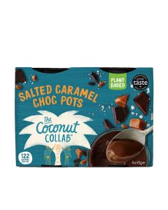 The Coconut Collaborative - Plant Based Pots of Chocolate and Salted Caramel Dessert - 6 x 4 x 45g (Min 21 DSL)