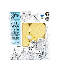 The Farmers Son - Scottish White Pudding - 6 x 220g (Min 14 DSL)