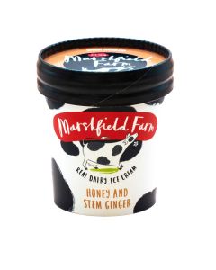 Marshfield Farm Ice Cream  - Honey & Stem Ginger - 12 x 125ml