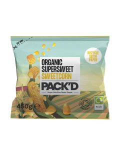 PACK'D - Organic Super Sweet Sweetcorn - 24 x 450g
