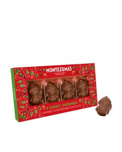 Montezuma's Chocolates - 4 Cheeky Caramel Flavoured Milk Chocolate Snowmen - 10 x 55g