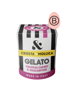 Crosta & Mollica - Amarena Cherry & Mascarpone Gelato - 6 x 450ml
